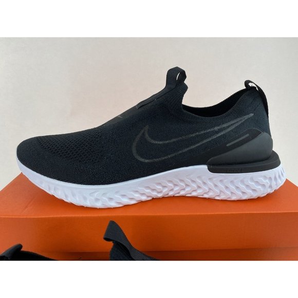 Nike Epic Phantom React Flyknit Black White Men's Sneakers Shoes BV0417 001 - Picture 5 of 12